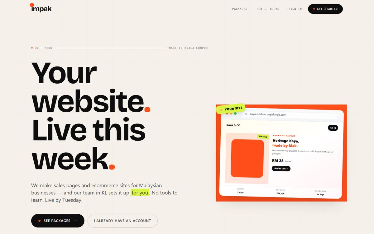 ImpakWeb website preview