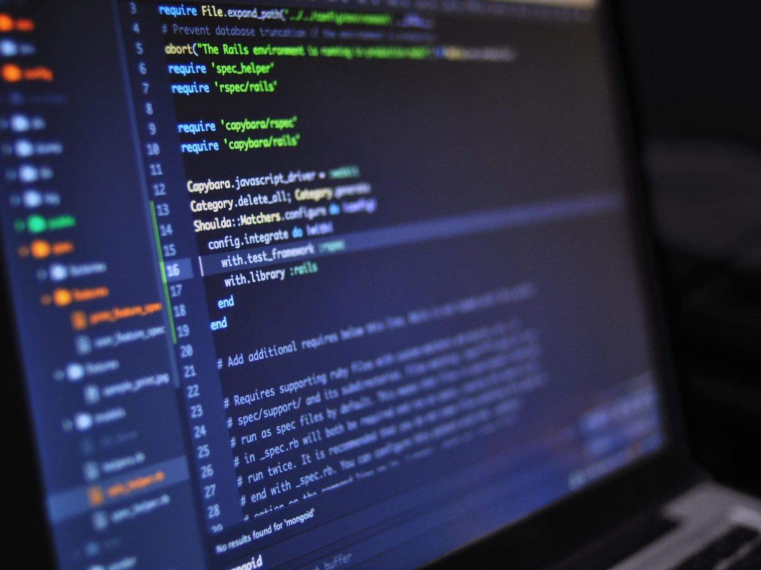 Web system development in progress